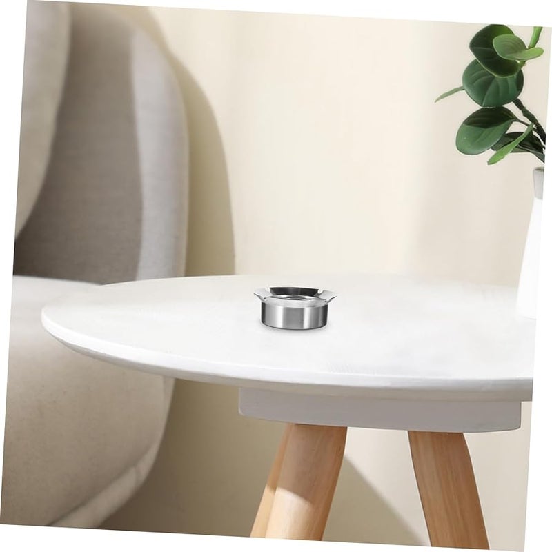 منفضة سجائر فولاذية مقاومة للصدأ إسكندنافية بسيطة خالية من الدخان للسيارة والمنزل - Image 5